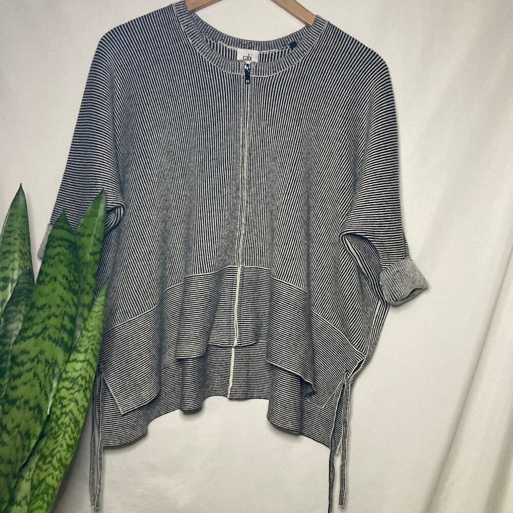 Cabi| Women’s Cupid cardigan sweater knit striped swing  top